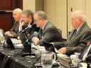 (L-R) ARRL Vice President for International Affairs Jay Bellows, K0QB; Radio Amateurs of Canada President Glenn MacDonnel, VE3XRA; IARU President Tim Ellam, VE6SH, and ARRL Atlantic Division Director Tom Abernethy, W3TOM.